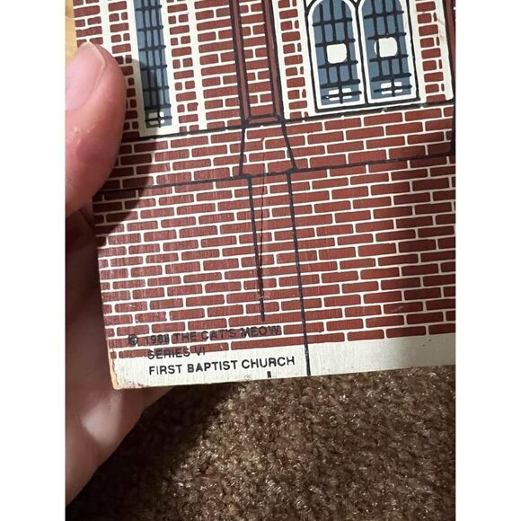 Lot of 3 Cats Meow Series VI 1988 Church/School/Meat Market - Picture 8 of 10